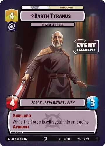 Darth Tyranus - Servant of Sidious (118) — card price