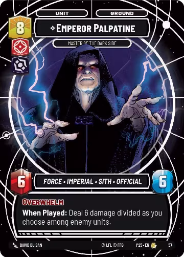 Emperor Palpatine - Master of the Dark Side (57), Organized Play Promos — Star Wars card price