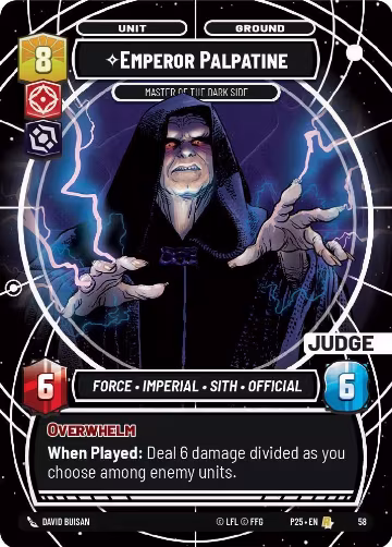 Emperor Palpatine - Master of the Dark Side (58), Judge Promos — Star Wars card price