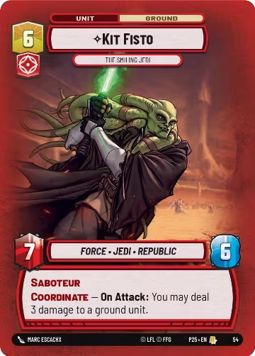 Kit Fisto - The Smiling Jedi (54), Organized Play Promos — Star Wars card price