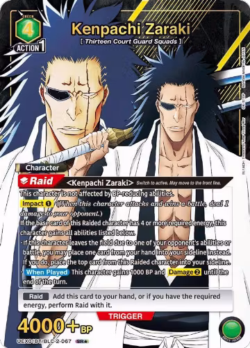 Kenpachi Zaraki (067) (SR*) (UEX01BT/BLC-2-067), UEX01BT: BLEACH: Thousand-Year Blood War Vol.2 — Union Arena card price