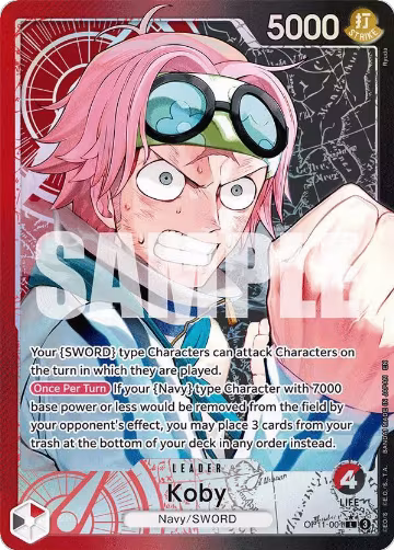 Koby (001) (Alternate Art) (OP11-001), A Fist of Divine Speed — One Piece card price