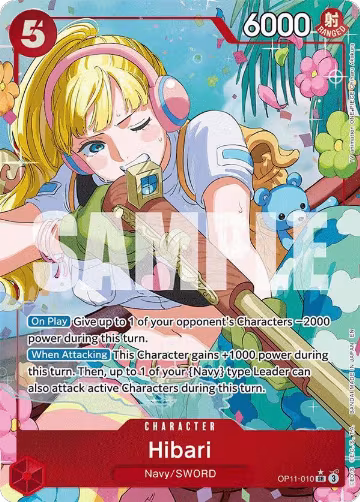 Hibari (Alternate Art) (OP11-010), A Fist of Divine Speed — One Piece card price
