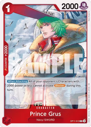 Prince Grus (OP11-013), A Fist of Divine Speed — One Piece card price