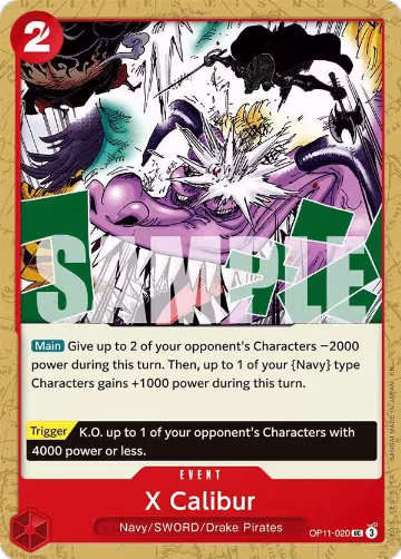X Calibur (OP11-020), A Fist of Divine Speed — One Piece card price