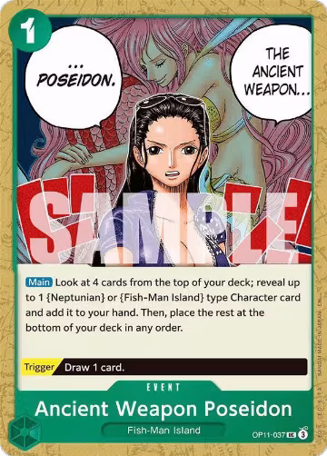 Ancient Weapon Poseidon (OP11-037), A Fist of Divine Speed — One Piece card price