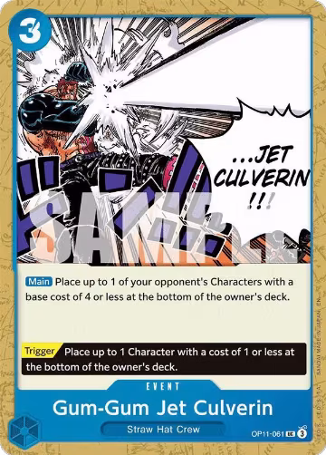 Gum-Gum Jet Culverin (OP11-061), A Fist of Divine Speed — One Piece card price