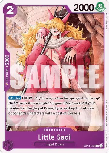 Little Sadi (OP11-063), A Fist of Divine Speed — One Piece card price