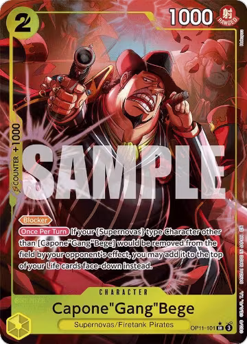 Capone"Gang"Bege (101) (Alternate Art) (OP11-101), A Fist of Divine Speed — One Piece card price