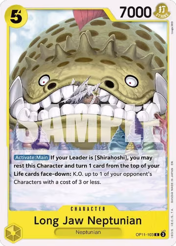 Long-Jaw Neptunian (OP11-103), A Fist of Divine Speed — One Piece card price