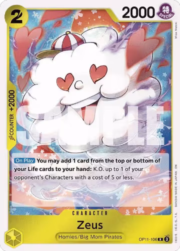 Zeus (OP11-106), A Fist of Divine Speed — One Piece card price