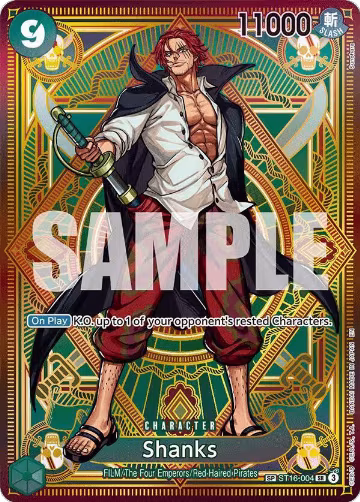 Shanks (SP) (ST16-004), A Fist of Divine Speed — One Piece card price