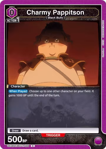 Charmy Pappitson (009) (UE08BT/BCV-1-009), Black Clover — Union Arena card price