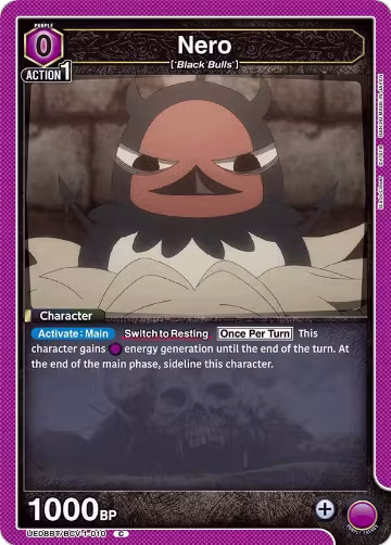 Nero (010) (UE08BT/BCV-1-010), Black Clover — Union Arena card price
