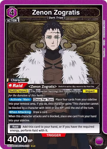 Zenon Zogratis (023) (UE08BT/BCV-1-023), Black Clover — Union Arena card price