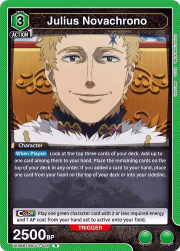 Julius Novachrono (035) (UE08BT/BCV-1-035), Black Clover — Union Arena card price