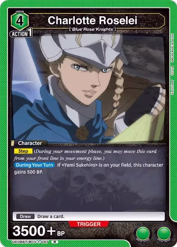 Charlotte Roselei (UE08BT/BCV-1-037), Black Clover — Union Arena card price