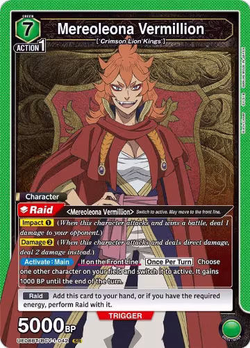 Mereoleona Vermillion (042) (UE08BT/BCV-1-042), Black Clover — Union Arena card price