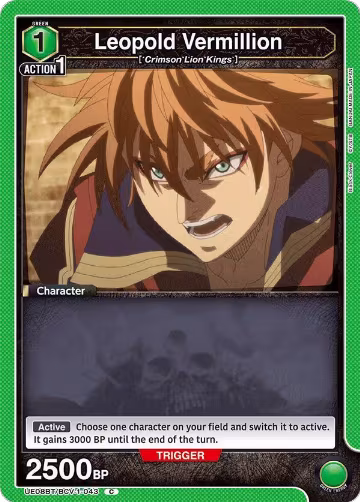 Leopold Vermillion (UE08BT/BCV-1-043), Black Clover — Union Arena card price