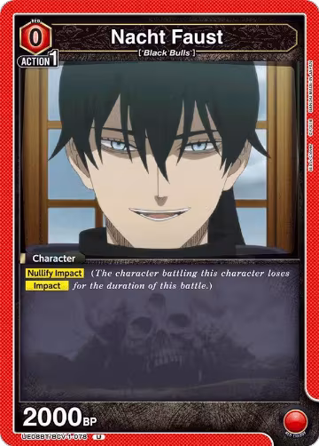 Nacht Faust (078) (UE08BT/BCV-1-078), Black Clover — Union Arena card price