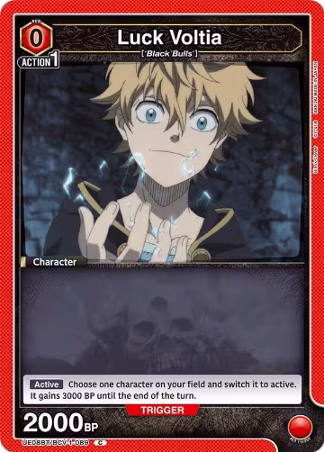 Luck Voltia (089) (UE08BT/BCV-1-089), Black Clover — Union Arena card price