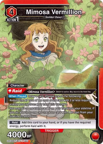 Mimosa Vermillion (093) (UE08BT/BCV-1-093), Black Clover — Union Arena card price