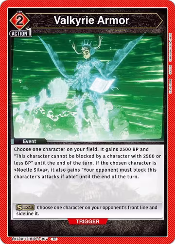 Valkyrie Armor (UE08BT/BCV-1-097), Black Clover — Union Arena card price