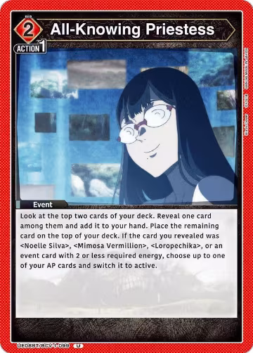 All-Knowing Priestess (UE08BT/BCV-1-099), Black Clover — Union Arena card price