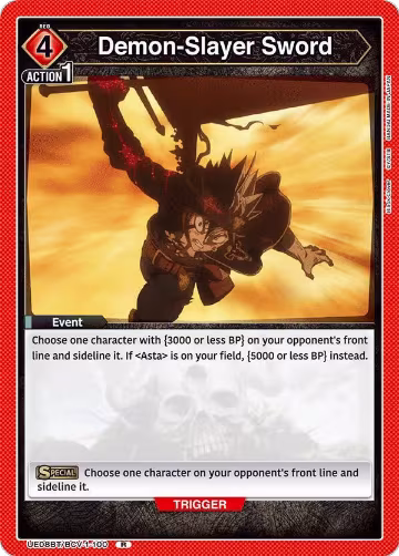 Demon-Slayer Sword (UE08BT/BCV-1-100), Black Clover — Union Arena card price