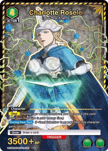 Charlotte Roselei (R*) (UE08BT/BCV-1-037), Black Clover — Union Arena card price