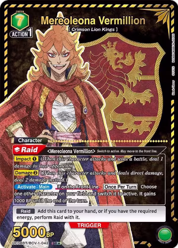 Mereoleona Vermillion (042) (SR*) (UE08BT/BCV-1-042), Black Clover — Union Arena card price