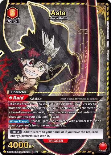 Asta (075) (SR*) (UE08BT/BCV-1-075), Black Clover — Union Arena card price
