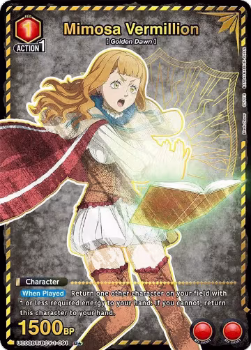 Mimosa Vermillion (091) (U*) (UE08BT/BCV-1-091), Black Clover — Union Arena card price