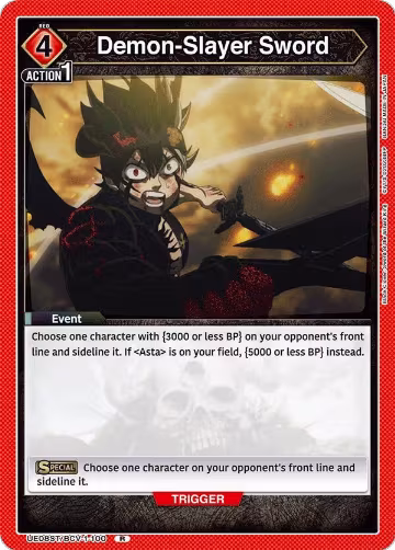 Demon-Slayer Sword (UE08ST/BCV-1-100), Black Clover Starter Deck — Union Arena card price