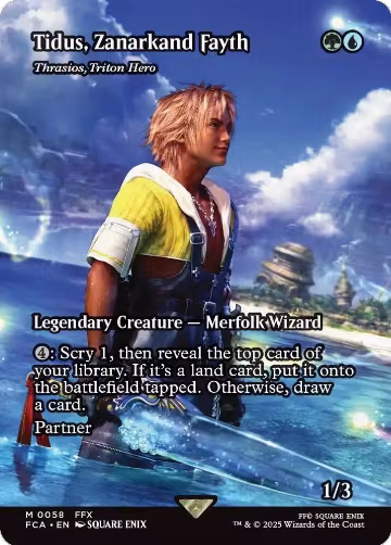 Tidus, Zanarkand Fayth - Thrasios, Triton Hero (Showcase) (58), FINAL FANTASY: Through the Ages — Magic card price