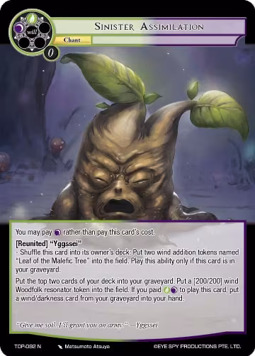 Sinister Assimilation (TOP-092 N), Ten Oaths of Protopaterpolis' War — Force of Will card price