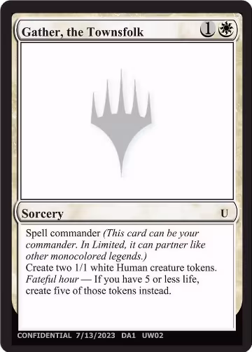 Gather, the Townsfolk, Un-Known Event Playtest Cards — Magic card price