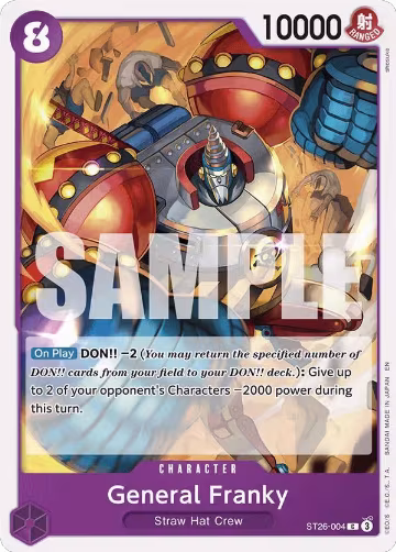 General Franky (ST26-004), ST-26: Starter Deck 26 PURPLE/BLACK Monkey.D.Luffy — One Piece card price