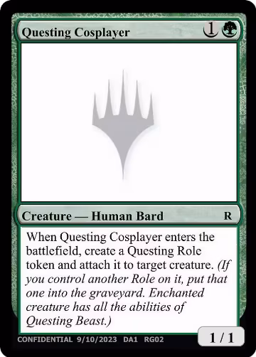 Questing Cosplayer, Un-Known Event Playtest Cards — Magic card price