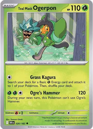 Teal Mask Ogerpon (026/182), Destined Rivals — Pokémon card price