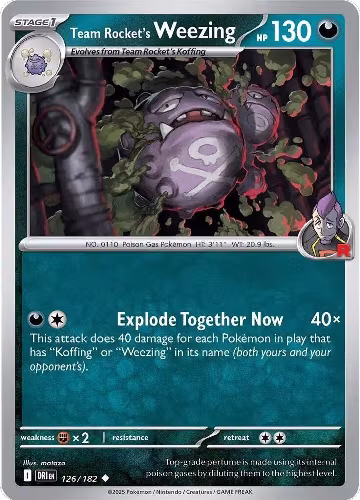Team Rocket's Weezing - 126/182 (126/182), Destined Rivals — Pokémon card price
