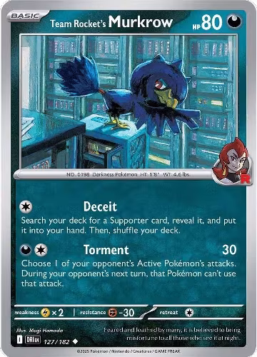 Team Rocket's Murkrow - 127/182 (127/182), Destined Rivals — Pokémon card price