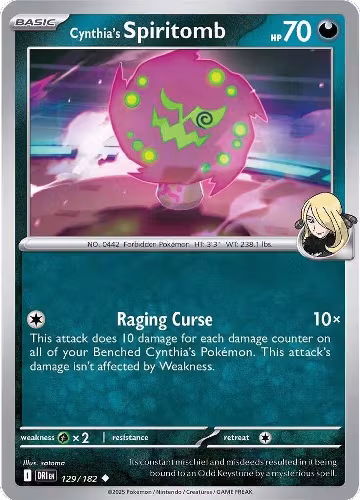 Cynthia's Spiritomb (129/182), Destined Rivals — Pokémon card price
