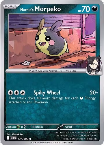 Marnie's Morpeko (137/182), Destined Rivals — Pokémon card price