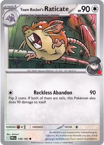Team Rocket's Raticate - 148/182 (148/182), Destined Rivals — Pokémon card price