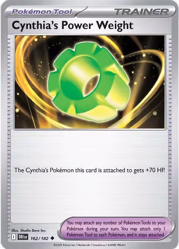 Cynthia's Power Weight (162/182), Destined Rivals — Pokémon card price