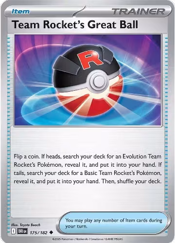 Team Rocket's Great Ball (175/182), Destined Rivals — Pokémon card price