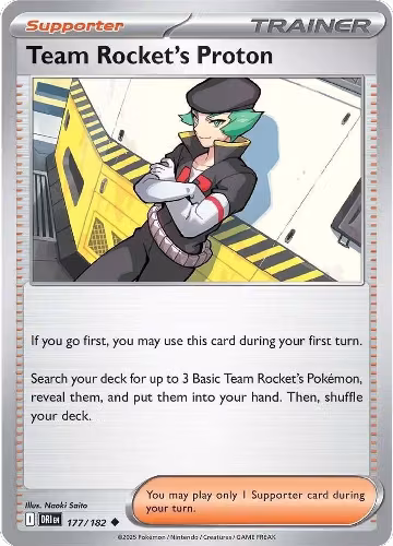 Team Rocket's Proton - 177/182 (177/182), Destined Rivals — Pokémon card price
