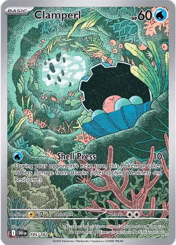 Clamperl - 195/182 (195/182), Destined Rivals — Pokémon card price