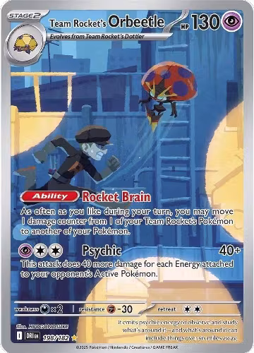 Team Rocket's Orbeetle - 198/182 (198/182), Destined Rivals — Pokémon card price